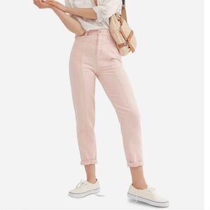 Free People Pink City of Lights High Waist Tapered Pants Size 31 NWT